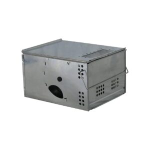 Modern Silver Automatic Mouse Trap for Catch and Release Humane Rodent Control Solution