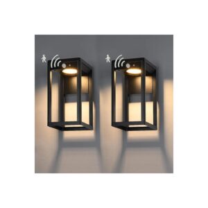 Modern Solar Powered Wall Sconce with Warm White LED Light and Dusk to Dawn Sensing