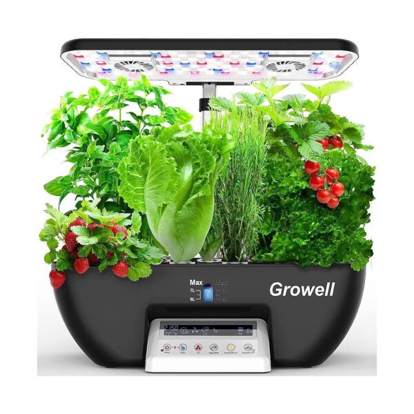 Modern Style Hydroponic Indoor Garden Kit with LED Grow Lights and Fans