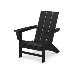 Modern Weatherproof Adirondack Chair with Slat Back for Black Collections