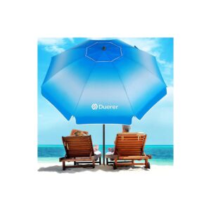 Modern Windproof Beach Umbrella for Sand with Adjustable Height