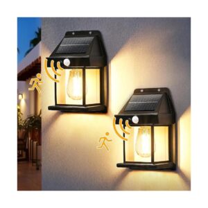 Motion Activated Outdoor Solar Wall Lights with 3 Modes