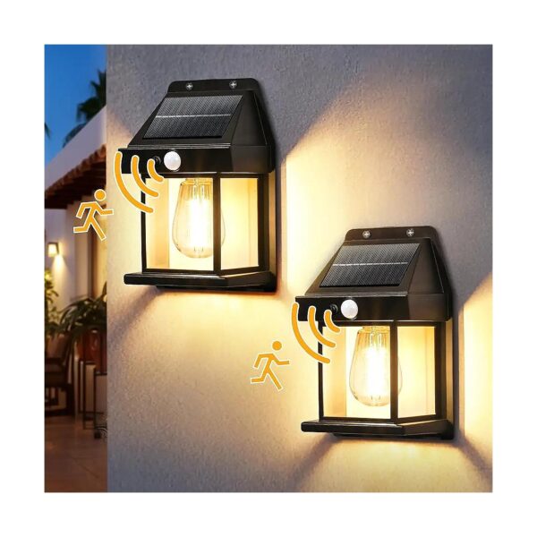 Motion Activated Outdoor Solar Wall Lights with 3 Modes