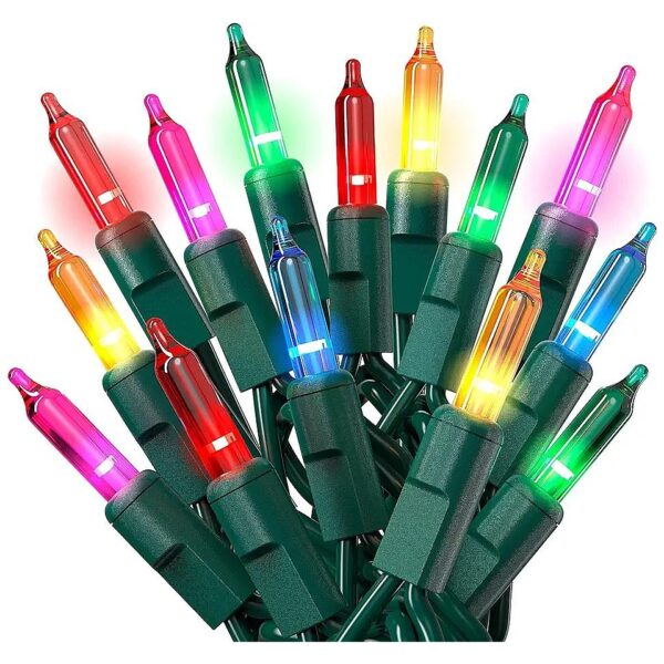 Multi Color Christmas Lights Indoor and Outdoor String Lights 20 Feet 100 Count Bulbs