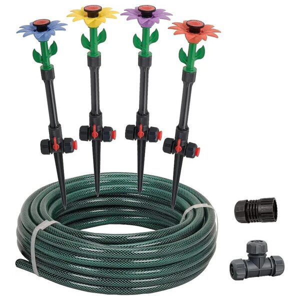 Multi-Color Daisy Sprinkler System for Easy Plant Watering