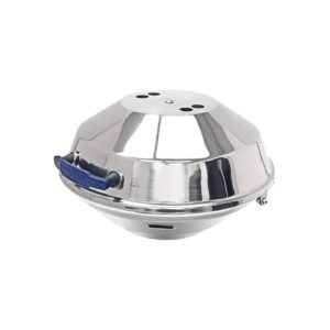 Multi-Feature Charcoal Grill with 100% Stainless Steel Construction and Hinged Lid