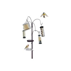 Multi-Functional Garden Ornament Bird Feeder for Year-Round Wildlife Viewing