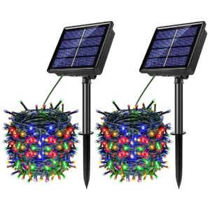 Multicolor LED Fairy Lights with Solar Power and Longer Lifespan for Patio and Garden