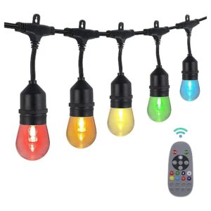 Multicolor LED String Lights with 80 Lumens and Remote Control