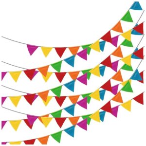 Multicolor Pennant Flags 80 Meter Nylon Fabric Decorations Grand Opening Banners