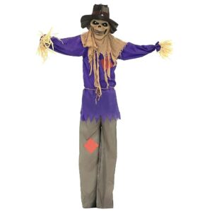 Multicolor Scarecrow Animatronic with Touch-Activated Lights and Sound Effects