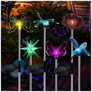 Multicolor Solar Figurine Lights for Patio and Yard Pathway