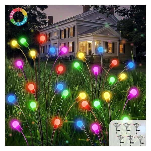 Multicolor Solar Garden Lights with Color Changing LED for Outdoor Decoration