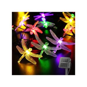 Multicolor Solar Powered Dragonfly String Lights