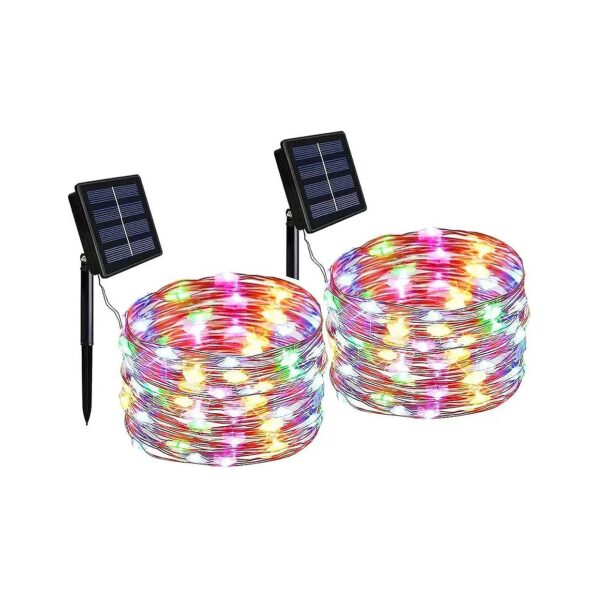 Multicolor Solar String Lights with 66FT Length and 200 LED Lights