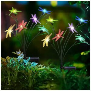 Multifunctional Solar Garden Dragonfly Light Set for Patio Landscape Decoration