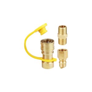 Natural Gas Propane Hose Quick Disconnect Kit with Brass Construction