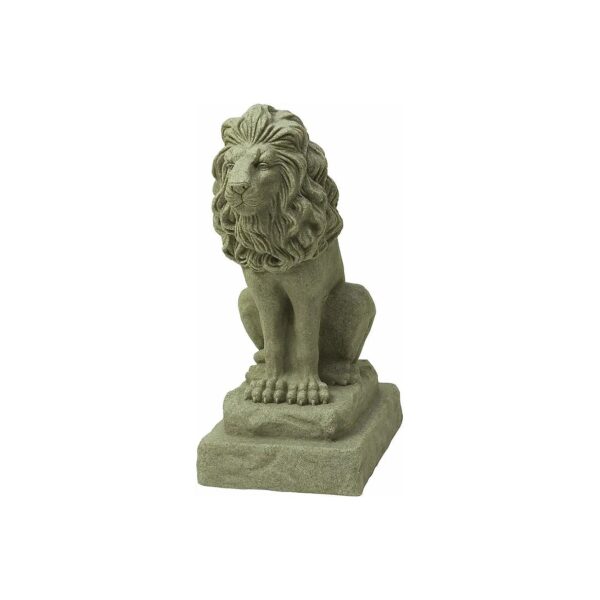 Natural Resin Lion Statue with Sandstone Appearance for Home Decor