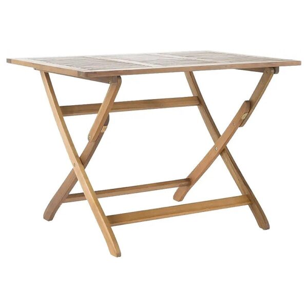 Natural Stained Acacia Wood Foldable Table for Backyard Dining Pleasure