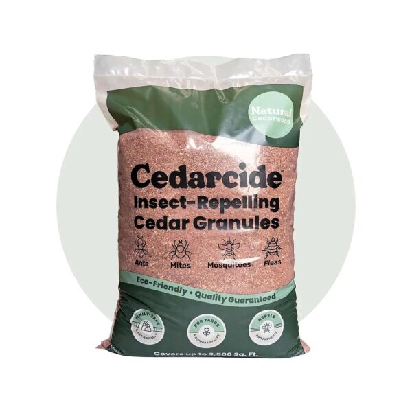 Natural and Easy to Use Cedar Granules for Bug Free Lawn and Garden