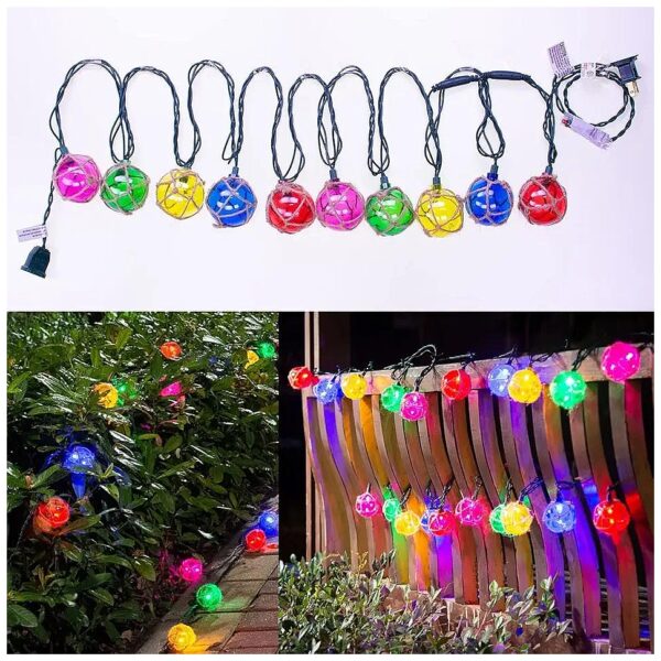 Nautical LED Buoy String Lights for Coastal Decorations and Tiki Bar Accents