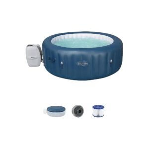 Navy Blue Round Inflatable Hot Tub Spa for 2 to 6 Persons with AirJets