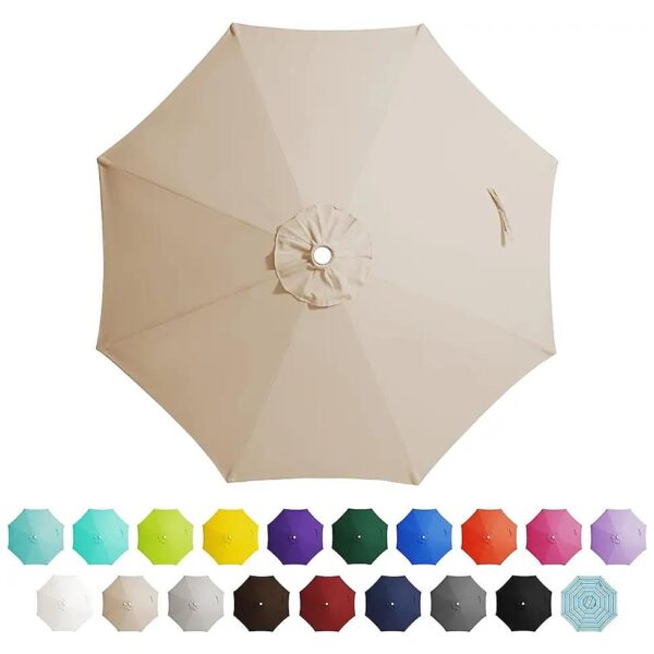 New 9 ft Patio Umbrella Canopy Replacement Top Cover with 8 Ribs