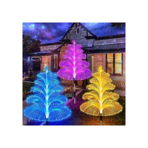 New Upgraded Solar Garden Lights with 5 Layer Optical Fiber and 7 Color Changing