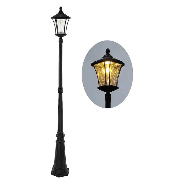 Night Light Solar Powered Lamp Post for Outdoor Pathway and Yard