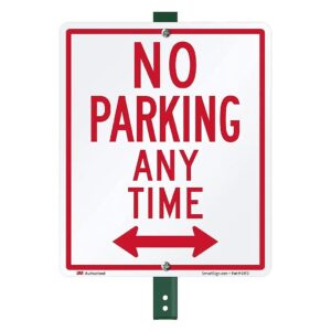 No Parking Yard Sign, 12x10 Inch, with 3 Foot Aluminum Stake and Easy Installation