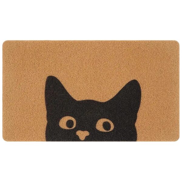 Non Slip Door Mat with Cute Cat Design for Front Door Back Door Entry