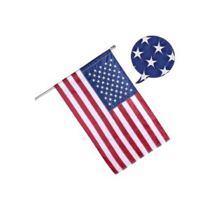 Nylon American Flag Sleeve for 3x5 Outdoor Pole with Star Embroidery and UV Protection