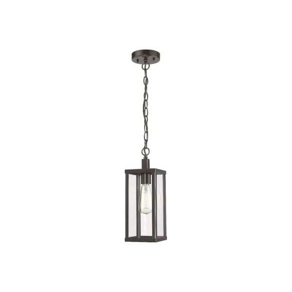 Oil Rubbed Brown Finish Pendant Light Fixture for Outdoor Decor or Patio Lighting