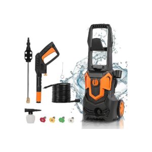 Orange 4000psi Electric Pressure Washer for Cleaning Cars, Decks, Driveways, and Patios