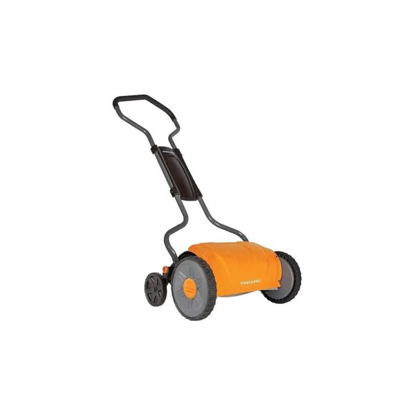 Orange Push Mower for Quiet and Hasslefree Lawn Maintenance