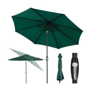 Outdoor 10ft Market Umbrella with Large Canopy and Aluminum Frame for Patio Furniture