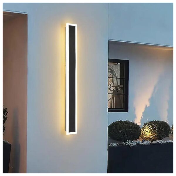 Outdoor 4in Acrylic Modern LED Wall Sconce Lighting Fixture for Patio Porch Garage Black