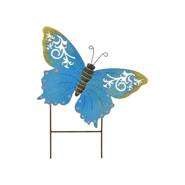 Outdoor Butterfly Garden Stake Metal Insect Garden Decor