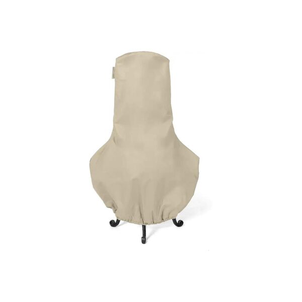 Outdoor Chiminea Cover Elite Khaki Polyester 24Diameter x 40H Adjustable Drawcord