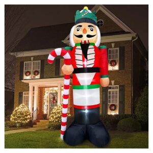 Outdoor Christmas Yard Decoration with LED Lighted Inflatable 12 Foot Nutcracker