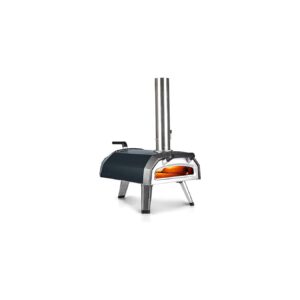 Outdoor Cooking Solution with Multi-Fuel Wood Fired Pizza Oven and Integrated Thermometer