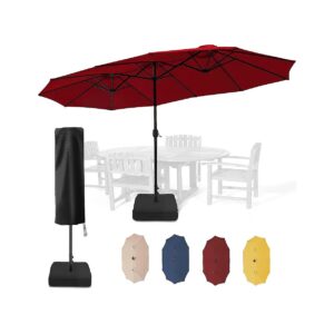 Outdoor Double-Sided Umbrella for Patio Seating Areas and Poolside Spaces