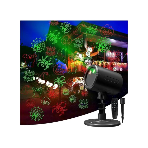 Outdoor Halloween Light Projector with 6 Rotating Pattens and Remote Control