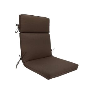 Outdoor Indoor High Back Chair Cushions with Coffee Chocolate Pattern Fabric