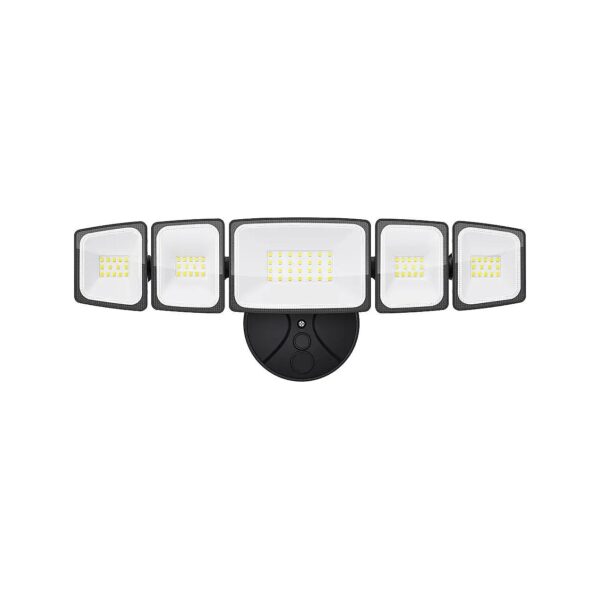 Outdoor LED Flood Light with 5 Heads, 55W Power, and 360 Degree Lighting Angle