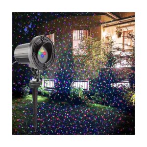 Outdoor Laser Christmas Projector with Moving Red Green and Blue Lights for Wide Coverage