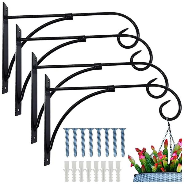 Outdoor Metal Hanging Plant Hanger with Screws, 2x1x2inch Dimensions