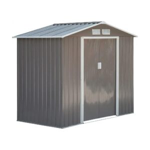 Outdoor Metal Shed for Bikes, Lawnmowers, and Pool Supplies