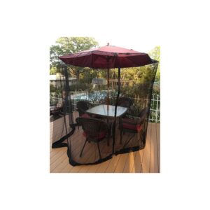 Outdoor Patio Furniture Protection from Mosquitoes and More with Netting Umbrella