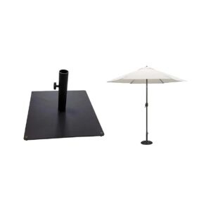 Outdoor Patio Umbrella with 36 lbs Steel Plate Base and Aluminum Frame